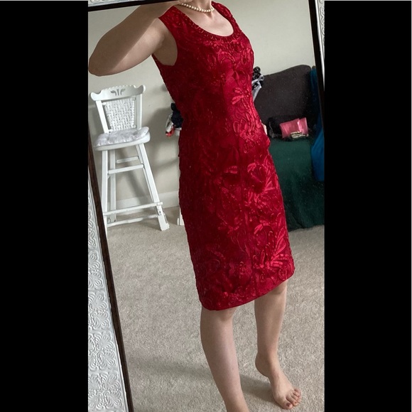 Elegant red dress, size 2. Never worn. - Picture 5 of 9
